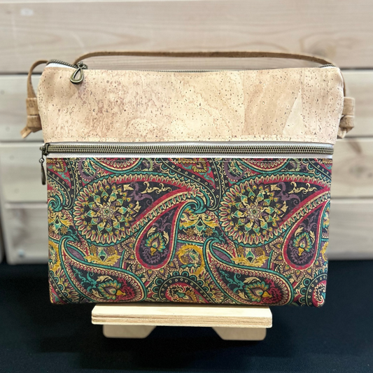 Victoria Cork Crossbody Bag - Paisley