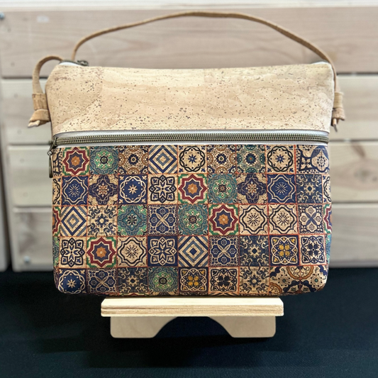 Victoria Cork Crossbody Bag - Azulejo