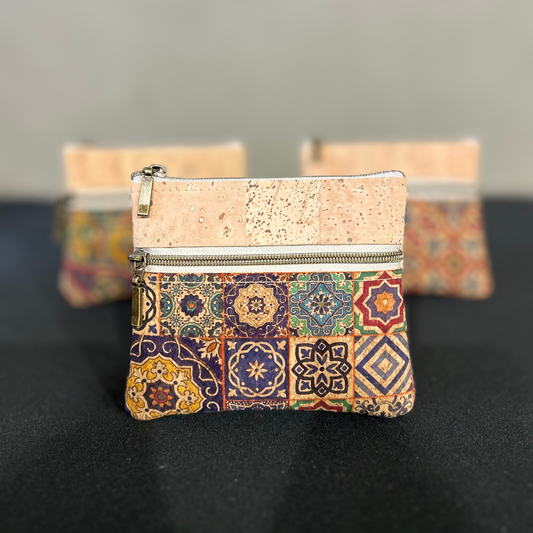 Isabel Cork Purse - Azulejo