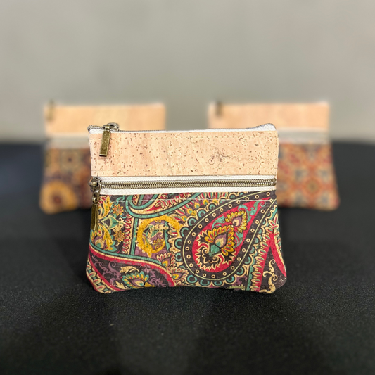 Isabel Cork Purse - Paisley