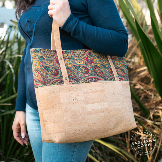 Guida Cork Tote Bag - Paisley