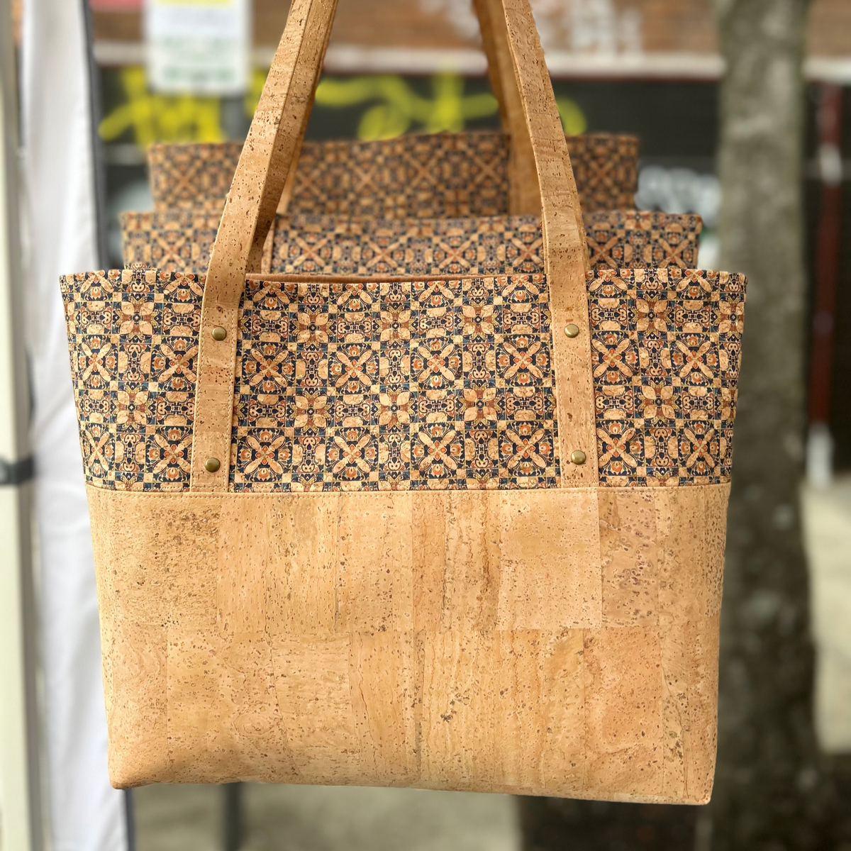 Printed Cork Fabric Sling Bag at best price in Mumbai | ID: 2852469715497